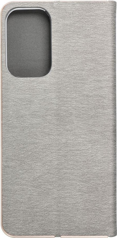 Kapak telefoni Luna Book Gold për Samsung A23 5G, me qëndrim, ngjyrë argjendi
