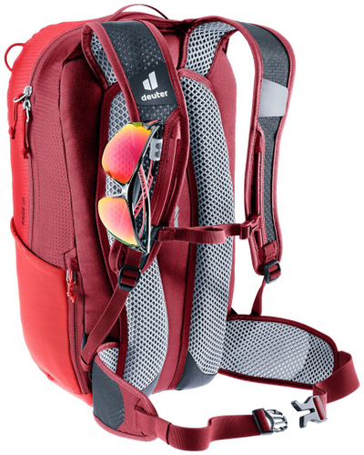 Çantë turistike Deuter Race 16, 16L, sistem ventilimi AirStripes, e kuqe cherry