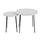 Set tavolina për kafe 2-pjesësh Cupper Φ55x45Hcm (HM9878.12), bardhë/ zezë