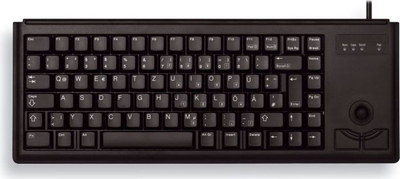 Tastierë Cherry G84 4400, ultra e hollë, me trackball, e zezë