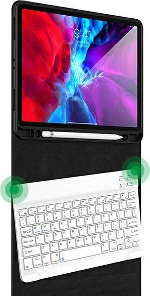 Kopertinë me tastierë USAMS US-BH657 për iPad 10.2 2019 2020, Bluetooth, vjollcë