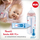 Biberon me matës temperature NUK, 150 ml, i bardhë/transparent