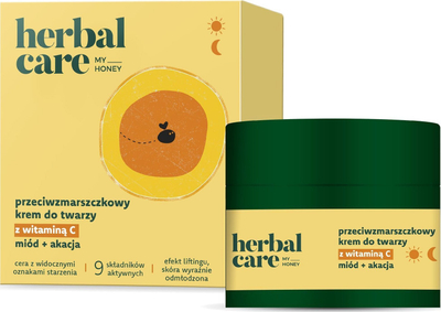 Kрем за лице Farmona Herbal Care My Honey, ден и ноќ, против брчки, 50 ml