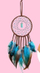 Amulet dekorativ Dreamcatcher Multicolor Gong, diametër 13 cm, gjatësi 45 cm, shumëngjyrësh