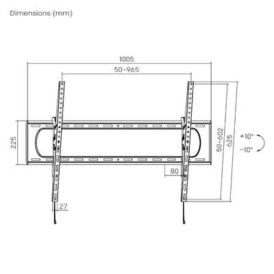 Mbajtëse për TV Brateck LP73-69T, 60"-120", 120 kg