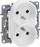 Prizë dyshe Legrand Niloe Selection 2 x 2P+E, 16A 250V, me kapak mbrojtës, pearl