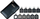 Set slajdesh për matës drite Sekonic 401805, 11 slajde, me kuti mbrojtëse
