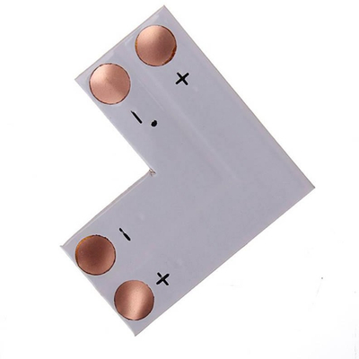 Lidhës LED Strip Connect LED-SOLD-L8, 8mm, formë L, i bardhë