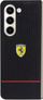 Mbulesë telefoni Ferrari Perforated Line për Samsung Galaxy Z Fold5, lëkurë eko, mbrojtje kundër goditjeve, e zezë