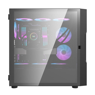 Kornizë kompjuteri Darkflash DK431 Glass, ATX, 4 ventilatorë, e zezë