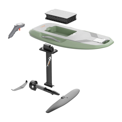 Dërrasë surf elektrike Waydoo Flyer EVO Lite, motor 4000 W, bateri 1800 Wh, jeshile