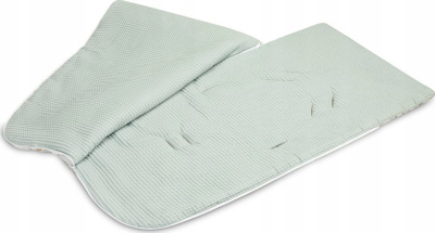 Qese gjumi për bebe Sensillo Waffle, 100x48 cm, me dre, e bardhë mente