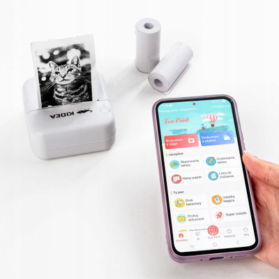 Printer termik Bluetooth Kidea B Box, 58mm, i vogël për ta marrë me vete, me shumë ngjyra