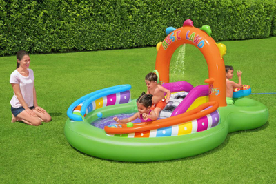 Pishinë me fryrë për kalamoj Bestway Sing'n Splash, 2.95 x 1.90 x 1.37 m, shumëngjyrëshe