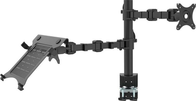 Mbajtëse tavoline për monitor dhe laptop Ergosolid NF14, 10"-30", që rrotullohet, e zezë
