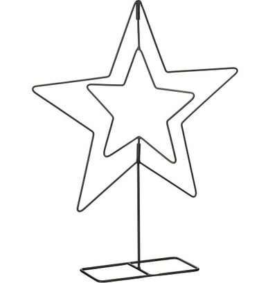 Stendë dekorimi Edelman Star, metal, 50 cm, e zezë