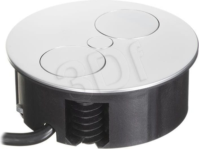 Prizë e integruar Bachmann TWIST 1S 2P, 105 x 105 x 40 mm, krom e zezë