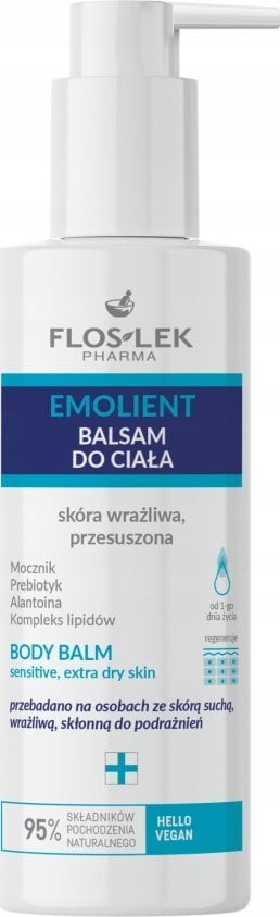 Balsam trupi Floslek Emollient Sensitive, për lëkurë shumë të thatë dhe të ndjeshme, 175 ml