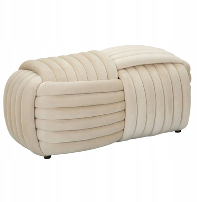 Stol velvet Softy Cream Bench, 90x45x45 cm, krem