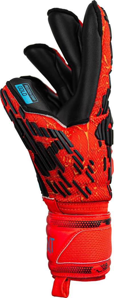 Doreza portjeri për kalamaj Reusch Attrakt Freegel Gold Evolution Cut Jr, Grip Gold, Evolution Negative, portokalli me të zezë