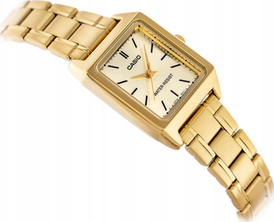 Ora dore Casio LTP V007G 9E, quartz, që s’e ha uji, ngjyrë ari