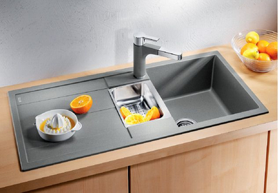 Lavaman kuzhine Blanco Metra 6 S, 100x50 cm, Silgranit, truffle
