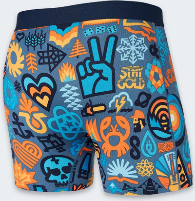 Bokser SAXX Daytripper për burra, Boxer Brief Fly, material sintetik, shumëngjyrësh