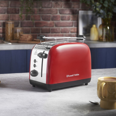 Toster Russell Hobbs Colours Plus 26554-56, 1600W, 2 vrima t’gjata, i kuq