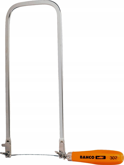 Sharrë harku Bahco 502, 300mm, kornizë çeliku, dorezë druri, e zezë