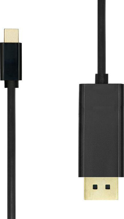 Kabllo ProXtend USB-C - DisplayPort, 0.5 m, e zezë