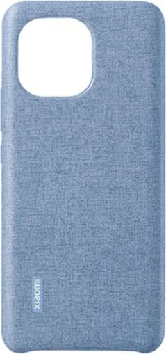 Kapak telefoni Xiaomi Mi 11 me pamje pëlhure, lëkurë vegane, denim blu