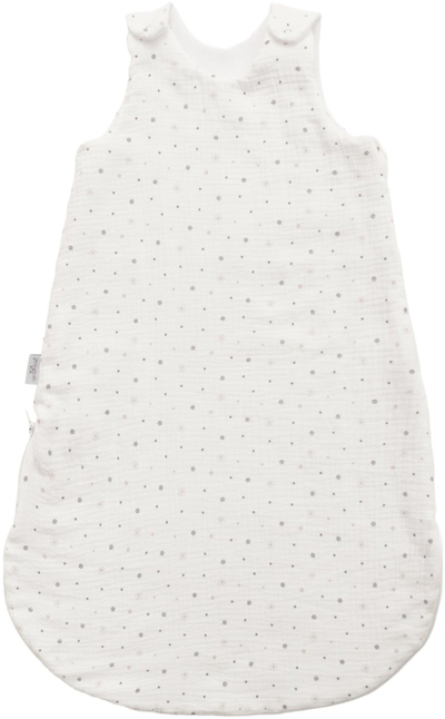 Qese gjumi për kalamaj BabyMatex Muslin Sleep, 80 cm, muslin, e bardhë me yje
