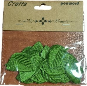Dekorime cope në formë gjethe Penword, 33x20mm, 30 copë, jeshile