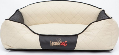 Shtrat për qen Reedog Light Sofa, XL, eco lëkurë, bezhë me të zezë