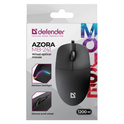 Mouse me kabllo Azora MB-241, 1200 DPI, RGB, i zi