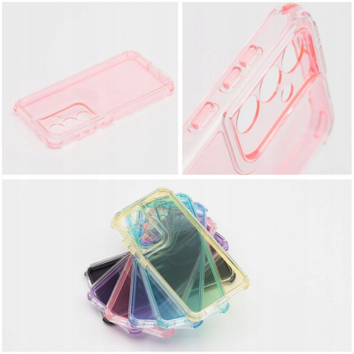 Мултифункционална маска за телефон Matrix за Samsung S25, проѕирна, розова