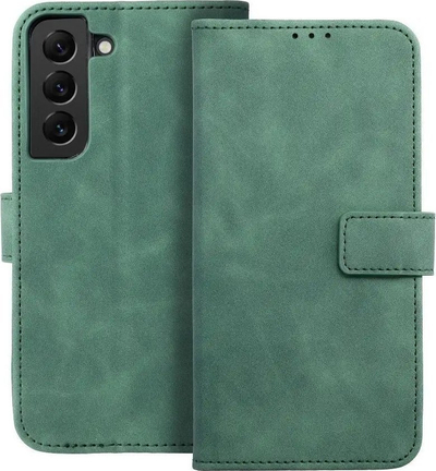 Kabull telefon Tender Book për Samsung Galaxy A13 4G, lëkurë eko, me magnet, jeshile