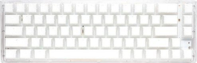 Tastierë gaming Ducky One 3 Aura White SF, mekanike MX Blue, me drita RGB LED, e bardhë transparente