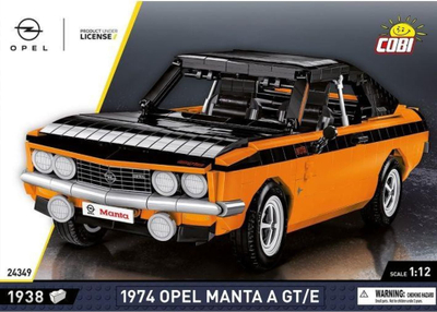 Lodër maket ndërtimi COBI Opel Manta A GT/E 1974, shkalla 1:12, 1938 pjesë, shumëngjyrëshe