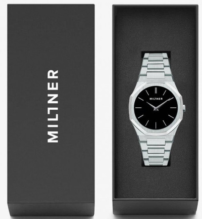 Orë dore Millner Oxford S Silver Black 36 mm