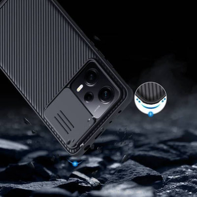 Kapak telefoni Nillkin Camshield Pro, Xiaomi Redmi Note 12 Pro POCO X5 Pro 5G, blu