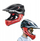 Helmetë biçiklete për kalamaj Rockbros TT-32006 Shark, masa S 48-52 cm, mjekër e heqme, e zezë