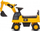 Lodër ekskavator ride-on Milly Mally Cat Digger, me timon dhe tinguj, e verdhë
