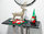 Figurinë dekorative Saska Christmas xhuxh, 28 cm, me zile, jeshile me të kuqe