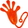 Lodër slime elastike Sticky Hand, sticky, portokalli