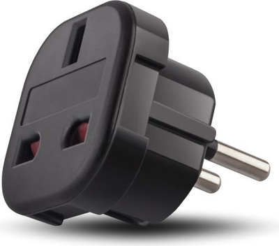 Adapter prizë angleze në prizë EU, UK në EU, i bardhë