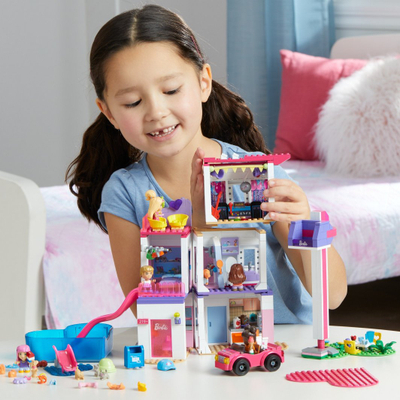 Lodër ndërtimi MEGA Barbie Color Reveal DreamHouse, 545 pjesë, 5 kukulla, shumëngjyrëshe