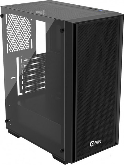 Kuti kompjutri ZenPC Z1 Mesh Glass, ATX, 4 ventilatorë ARGB, e zezë