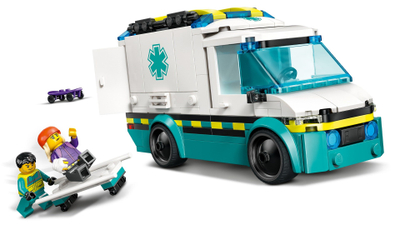 Set ndërtimi LEGO City Emergency Ambulance 60451, për fëmijë, shumëngjyrësh
