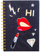 Fletore me vija Brunnen Patches Lips, A5, 80 faqe, e zezë me shkëlqim glitter
